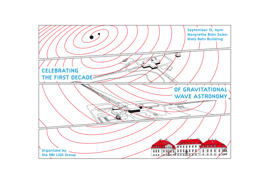 Illustration for the website "Celebrating the First Decade of Gravitational Wave Astronomy"