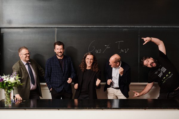 The Board of CoG in a daring pose: Emil Bohr, Troels Harmark, Vitor Cardoso, Niels Obers, Maarten van de Meent
