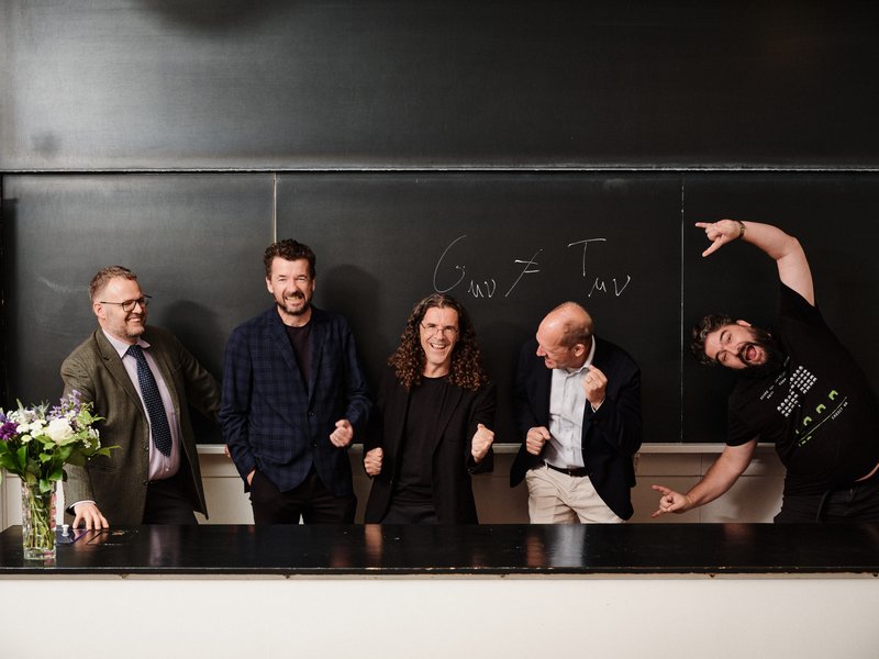 The Board of CoG in a daring pose: Emil Bohr, Troels Harmark, Vitor Cardoso, Niels Obers, Maarten van de Meent