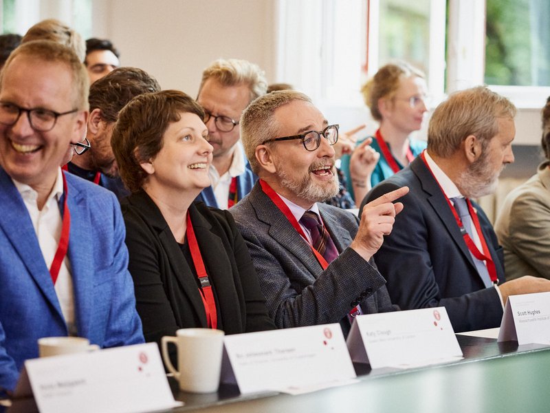 The Dean of Science Bo Jellesmark Thorsen, Katy Clough, Scott Hughes and Portuguese Ambassador João Maria Cabral