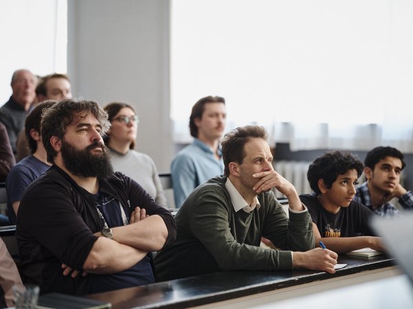 The audience at Nobel Laureate Reinhard Genzel's colloquium. The lecture was part of the Center of Gravity Colloquia at the Niels Bohr Institute.