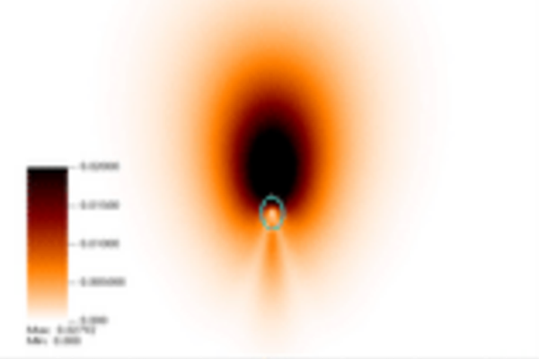 Piercing of boson stars by a black hole-1