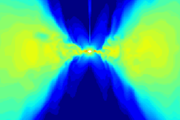 Turbulent accretion disk around a supermassive black hole-1