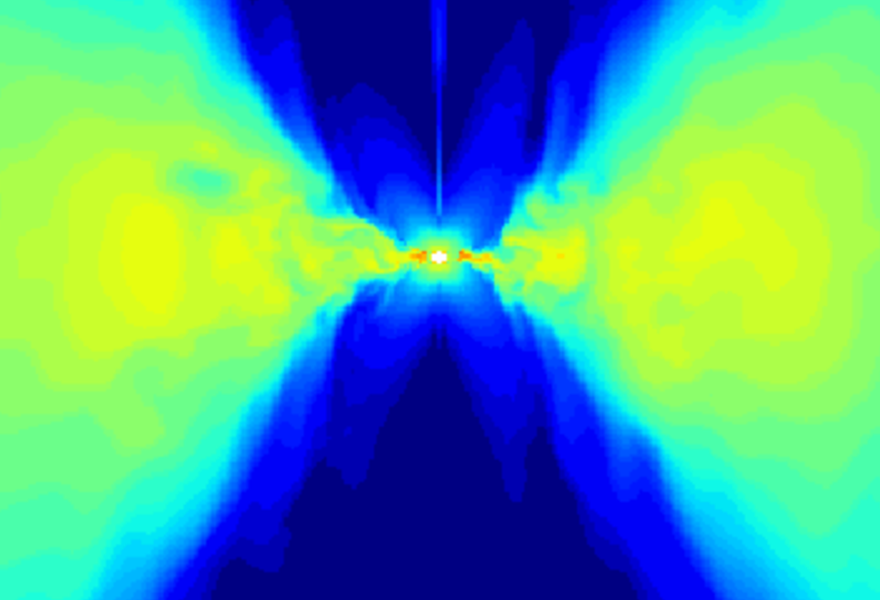 Turbulent accretion disk around a supermassive black hole-1