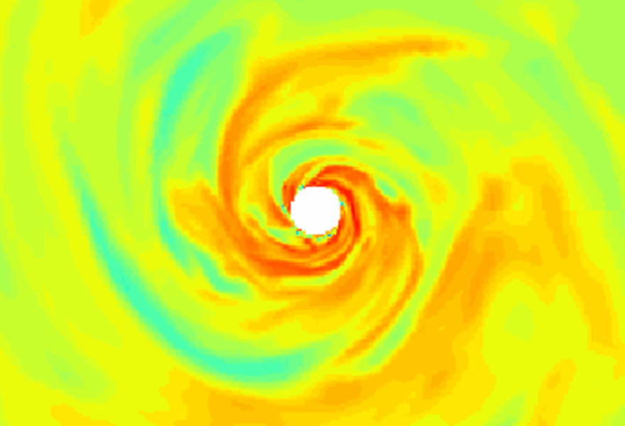 Turbulent accretion disk around a supermassive black hole-2