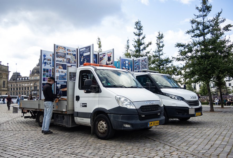Comics on public display at Kongens Nytorv