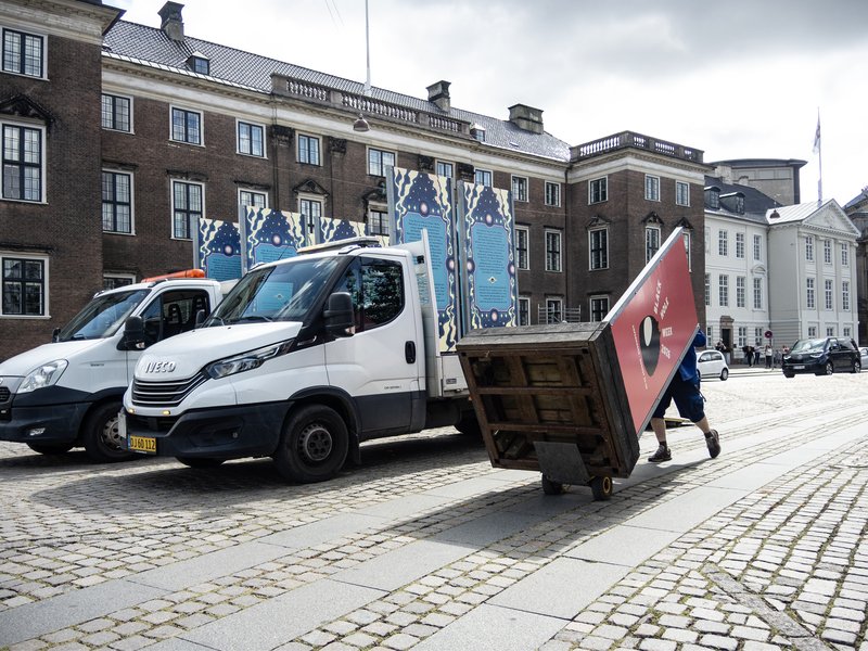 Comics on public display at Kongens Nytorv