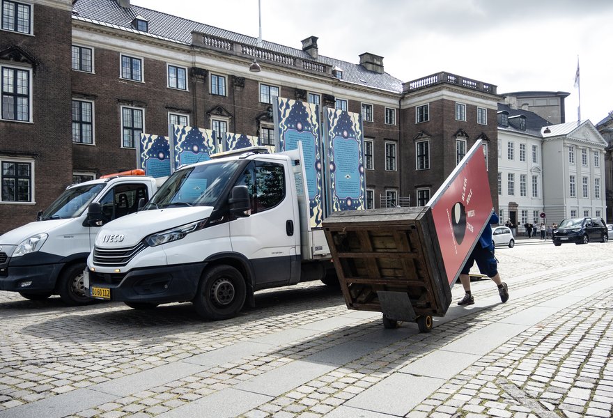 Comics on public display at Kongens Nytorv