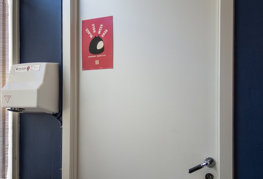 Poster of Black Hole Week 2026 in Shabaz's restroom