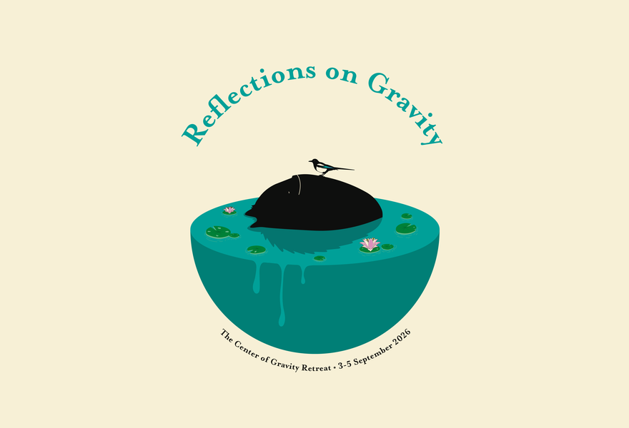 Illustration for the Center of Gravity 2026 Retreat "Reflections on Gravity"