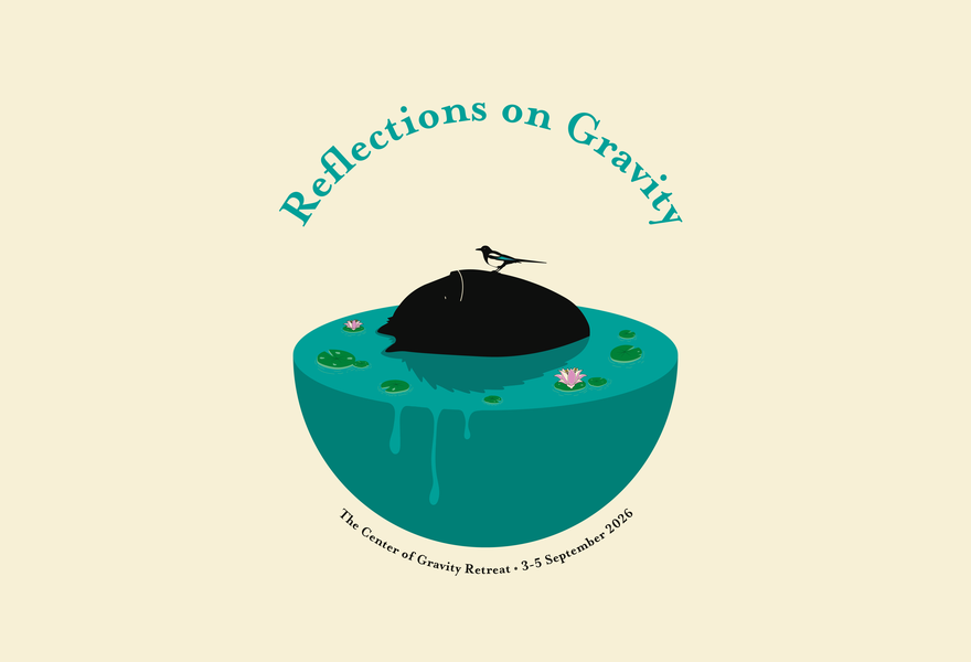 Illustration for the Center of Gravity 2026 Retreat "Reflections on Gravity"