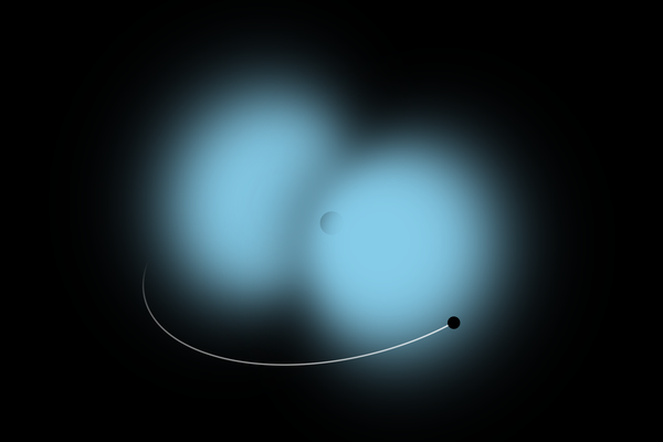 Illustration of a black hole binary