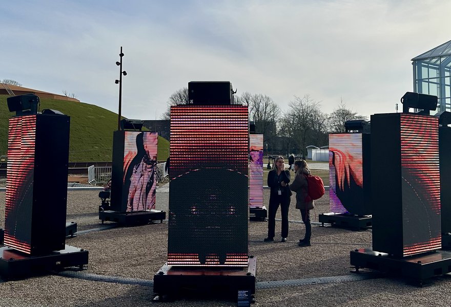 Photo of art installation “A black hole calling us”