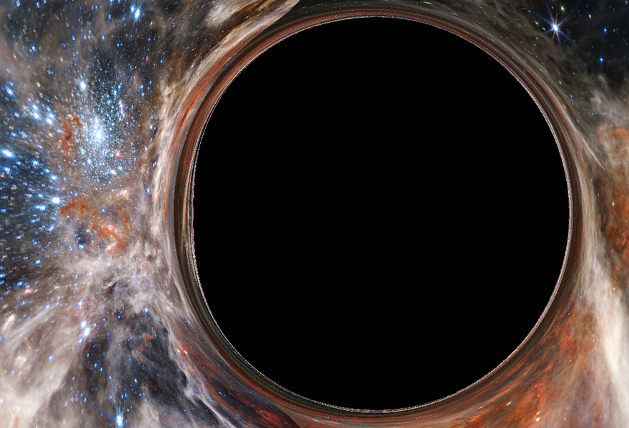 Image of a black hole in the Taratula Nebula