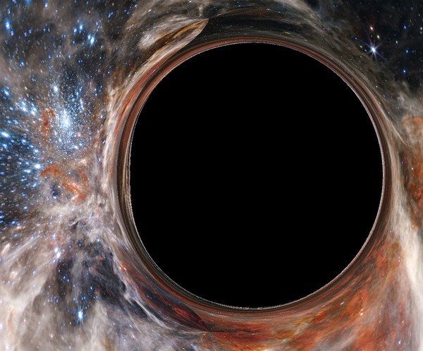 Image of a black hole in the Taratula Nebula