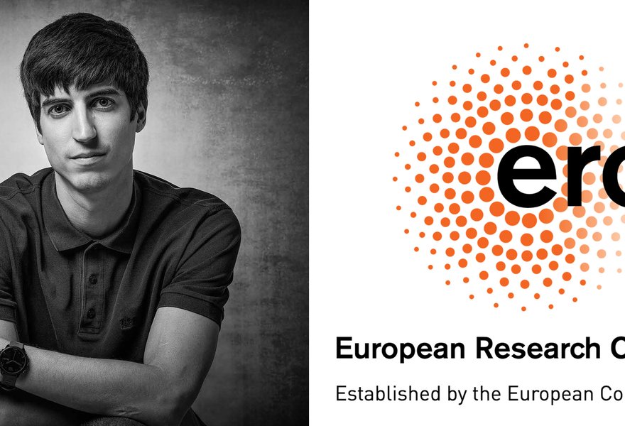 Photo of Jose M Ezquiaga and ERC logo