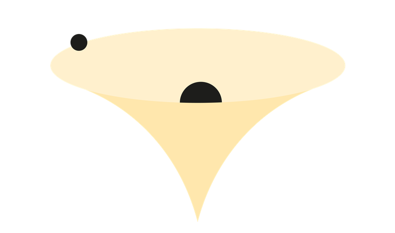 landing illustrations for the black hole week 2026