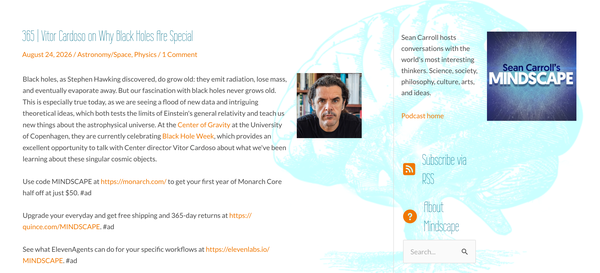 Screenshot of Minscape episode with Vitor Cardoso