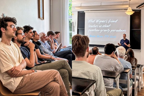 Scenes from Renato Renner's colloquium at the Center of Gravity/Niels Bohr Institute
