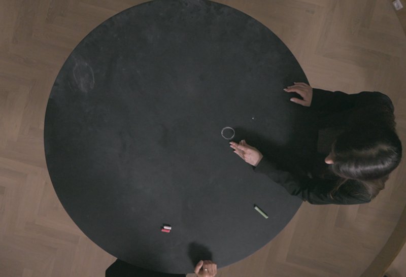 Still from the video "Gravitating Gestures" by artist Sjoerd Knibbeler